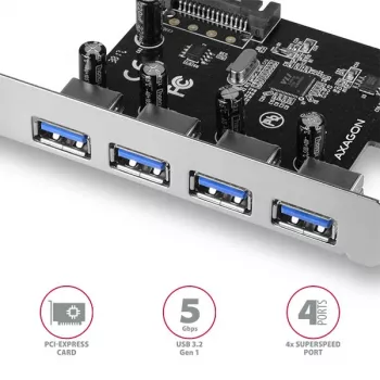 Axagon PCEU-430VL interfacekaarten/adapters intern USB 3.2 Gen 1 (3.1 Gen 1)