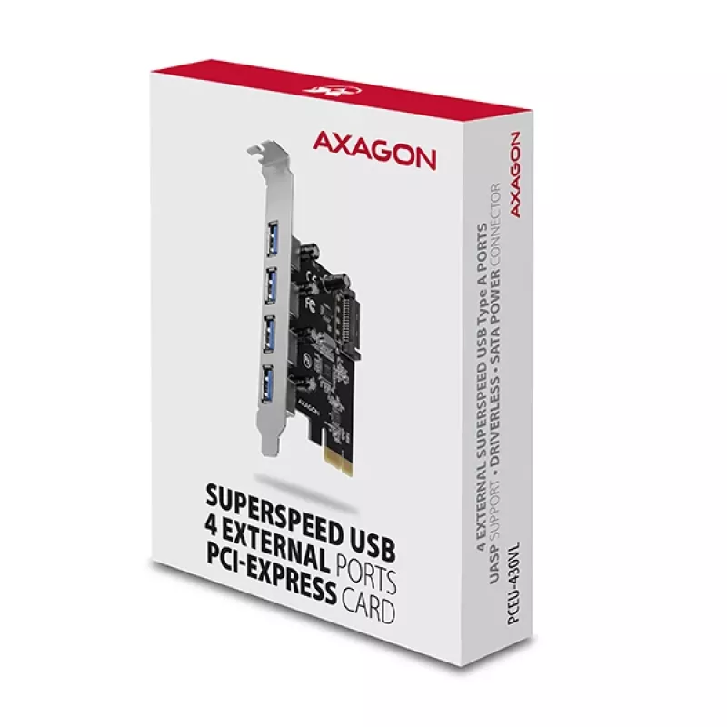 Axagon PCEU-430VL interfacekaarten/adapters intern USB 3.2 Gen 1 (3.1 Gen 1)