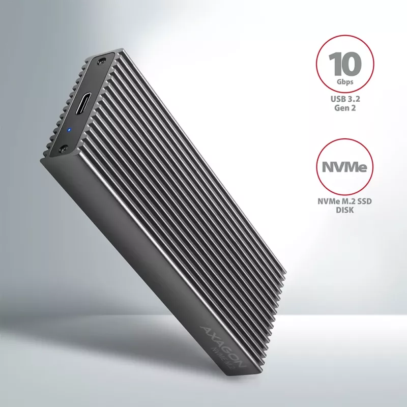 AXAGON EEM2-XR - cover - metaal - zilver - M.2 - elk merk - 112 mm