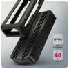 Axagon EEM2-40G USB-C 40Gbps M.2 NVMe SSD-behuizing, ARMORED aluminium