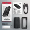 Axagon EEM2-40G USB-C 40Gbps M.2 NVMe SSD-behuizing, ARMORED aluminium