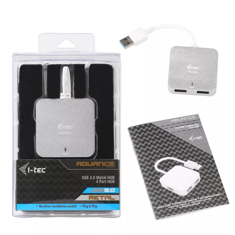 i-tec metaal USB 3.0 passieve HUB 4 poort