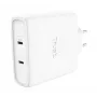 Oplader TRUST Maxo 100W 2-poorts USB-C GaN — 100 W, 2x USB-C, 20 V max, AC, binnen, 2 m kabel, wit