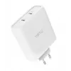 Oplader TRUST Maxo 100W 2-poorts USB-C GaN — 100 W, 2x USB-C, 20 V max, AC, binnen, 2 m kabel, wit