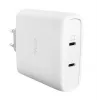 Oplader TRUST Maxo 100W 2-poorts USB-C GaN — 100 W, 2x USB-C, 20 V max, AC, binnen, 2 m kabel, wit
