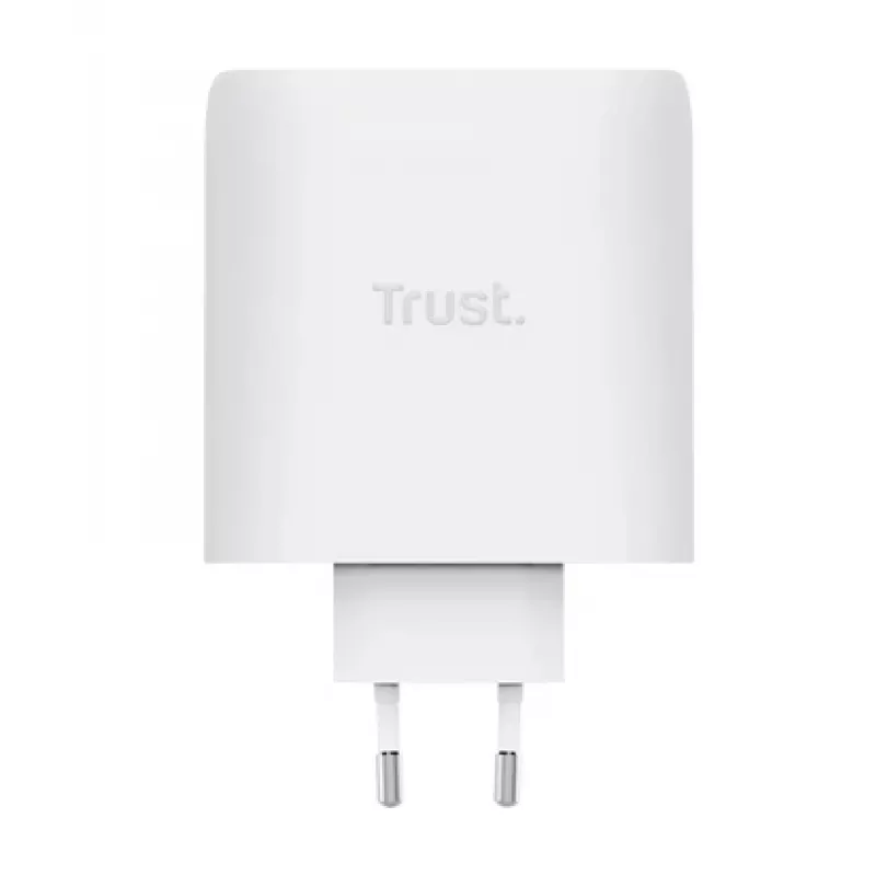 Oplader TRUST Maxo 100W 2-poorts USB-C GaN — 100 W, 2x USB-C, 20 V max, AC, binnen, 2 m kabel, wit