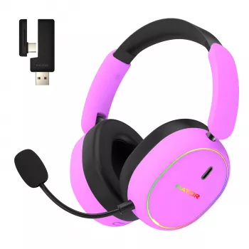 HATOR Phoenix 2 draadloze headset kabel & draadloos hoofdband gaming USB Type-C / USB Type-A Bluetooth violet