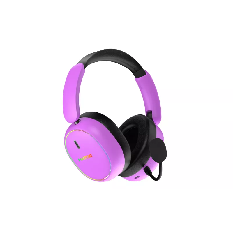 HATOR Phoenix 2 draadloze headset kabel & draadloos hoofdband gaming USB Type-C / USB Type-A Bluetooth violet