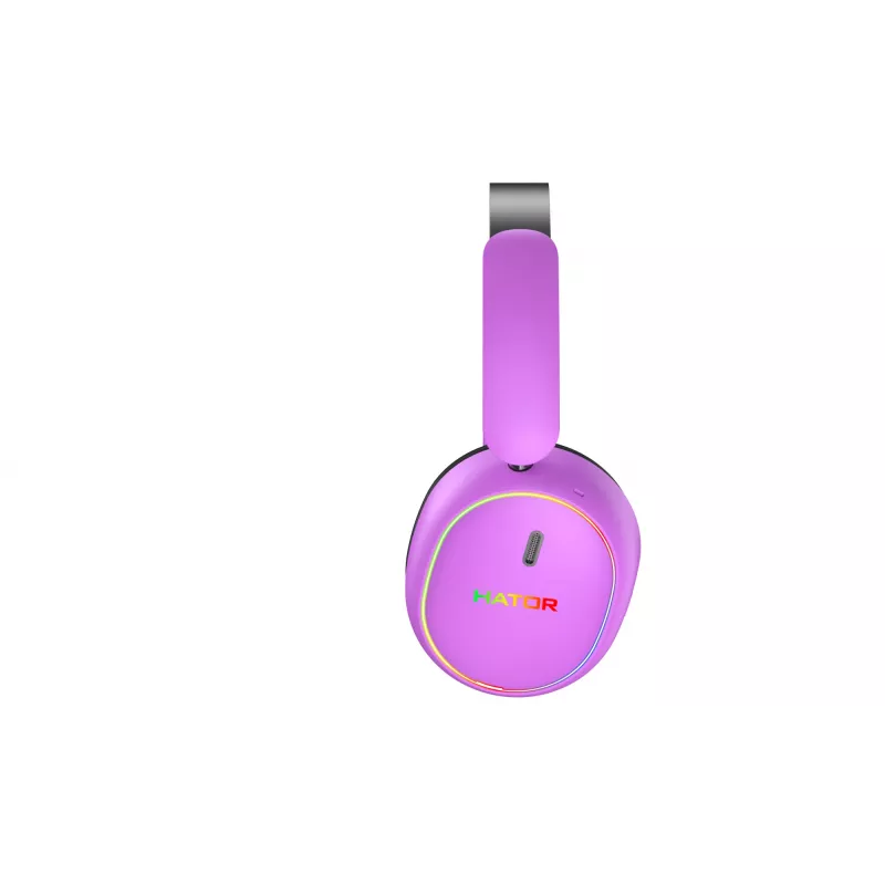 HATOR Phoenix 2 draadloze headset kabel & draadloos hoofdband gaming USB Type-C / USB Type-A Bluetooth violet