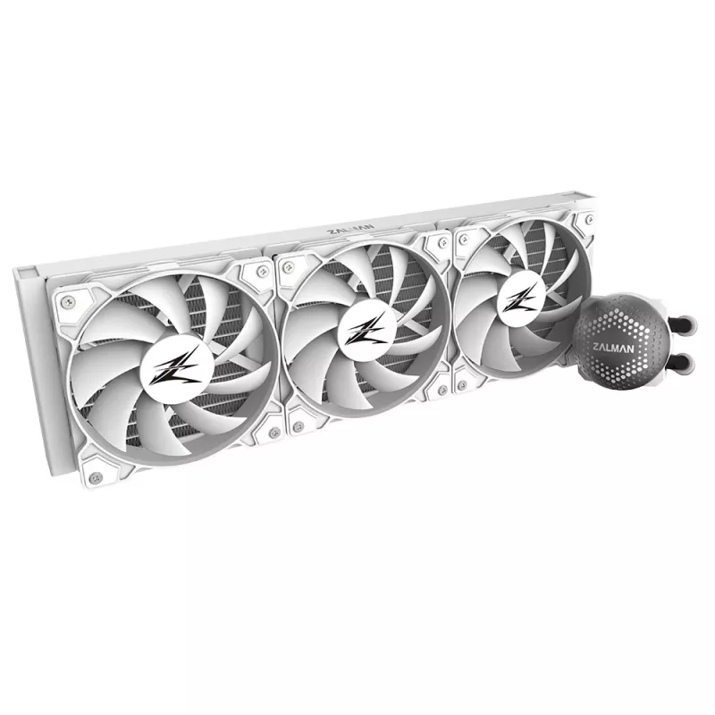 Zalman ALPHA36 White CPU-vloeistofkoeler 360mm-radiator 3 x 120mm-ventilator ARGB-pomp dual-processor all-in-one-vloeistofkoeler 12 cm