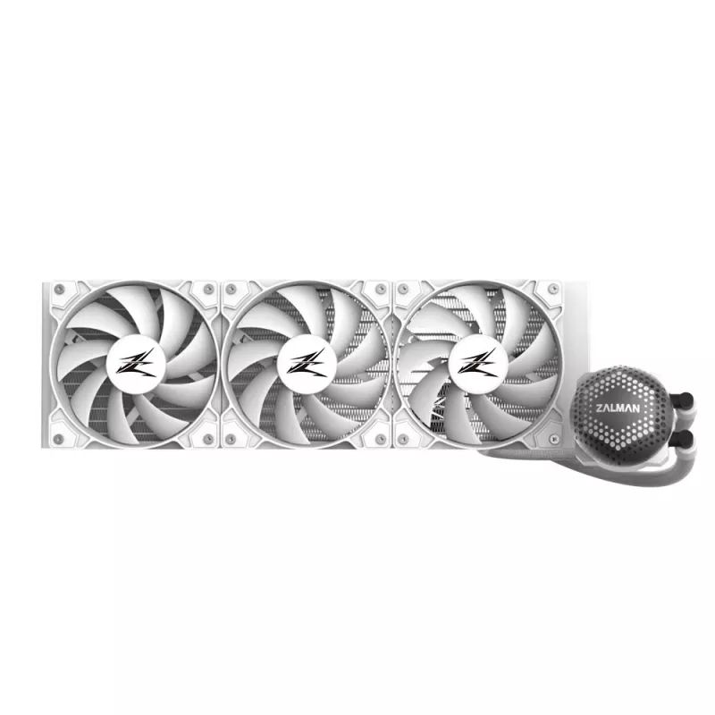 Zalman ALPHA36 White CPU-vloeistofkoeler 360mm-radiator 3 x 120mm-ventilator ARGB-pomp dual-processor all-in-one-vloeistofkoeler 12 cm