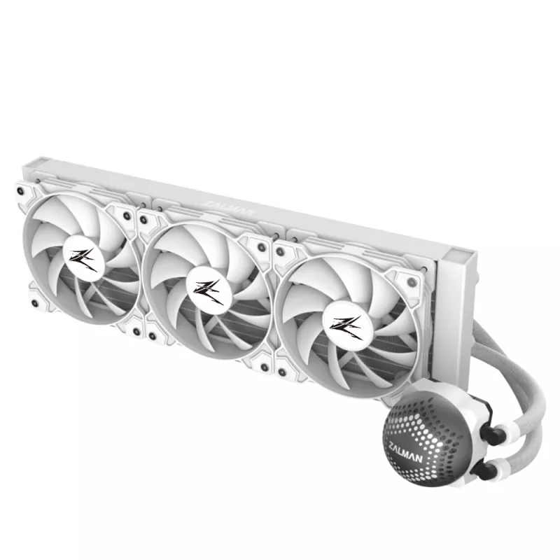 Zalman ALPHA36 White CPU-vloeistofkoeler 360mm-radiator 3 x 120mm-ventilator ARGB-pomp dual-processor all-in-one-vloeistofkoeler 12 cm