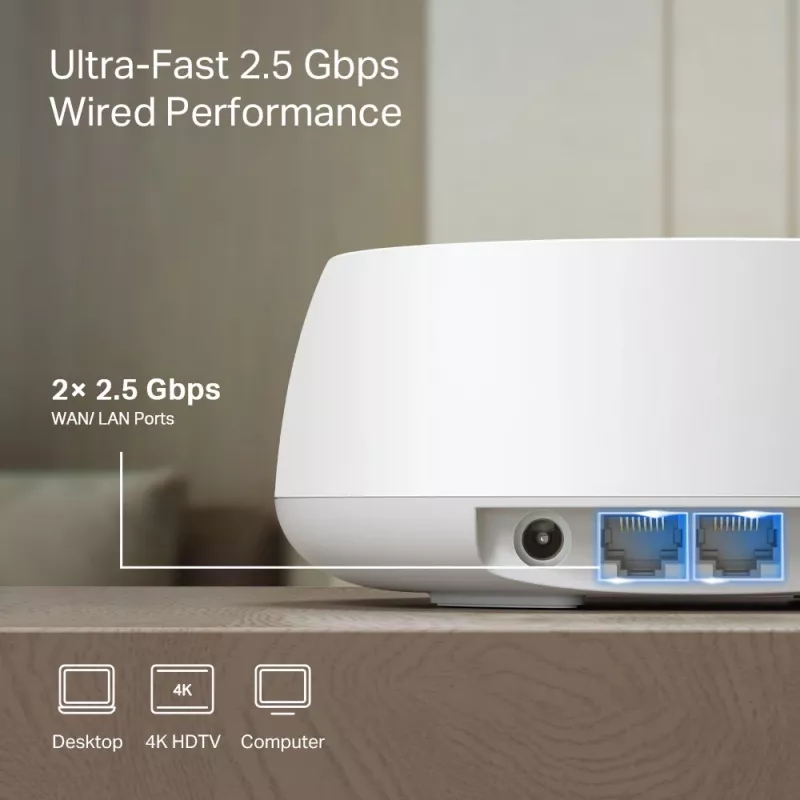 TP-Link BE3600 Whole Home Mesh Wi-Fi 7 Systeem, 2.5G Multi Gigabit