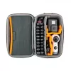 Cameratas Lowepro HARDSIDE CS 60 — hardcase tas, compact, 140×85×227 mm, zwart/oranje