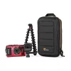 Cameratas Lowepro HARDSIDE CS 60 — hardcase tas, compact, 140×85×227 mm, zwart/oranje