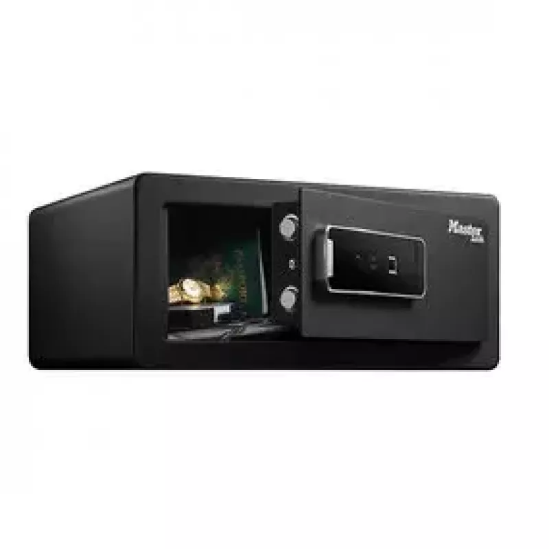 Vrijstaande safe MASTER LOCK LX110BEURHRO zwart 2 sleutels vingerafdruklezer