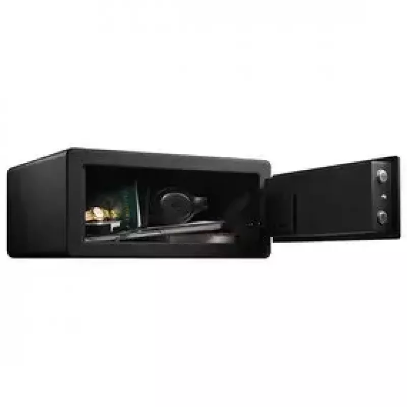 Vrijstaande safe MASTER LOCK LX110BEURHRO zwart 2 sleutels vingerafdruklezer