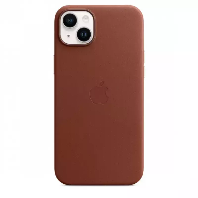 Hoes Apple iPhone 14 Plus leren hoes met MagSafe Umber