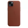 Hoes Apple iPhone 14 Plus leren hoes met MagSafe Umber