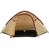 COLEMAN Darwin 4 Plus zomercampingtent voor 4 personen — beige/donkerrood