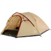 COLEMAN Darwin 4 Plus zomercampingtent voor 4 personen — beige/donkerrood