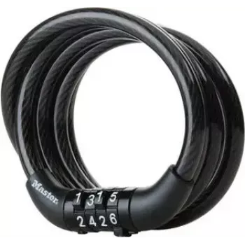 Spiraalkabelslot MASTERLOCK Coiled Cord 8143EURDPRO 120 cm — beveiligingskabel voor apparaten