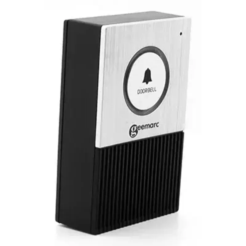 Deurbel RING Geemarc 595 U.L.E draadloos IP44 batterij AA 50 m bereik zwart/zilver