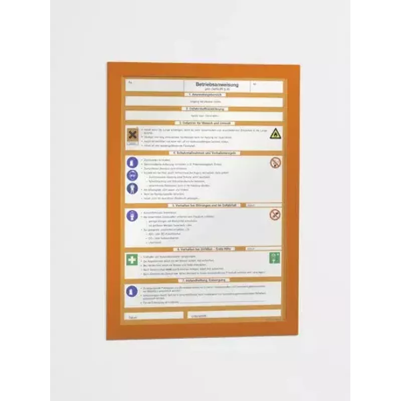 Magneetframe Durable DURAFRAME A4 oranje