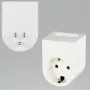 Reisstekkeradapter REV 0020440803 voor Amerikaanse stopcontacten, wit