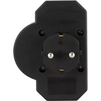 REV 3-voudige stekkerdoos met overspanningsbeveiliging, model 0020070512, zwart