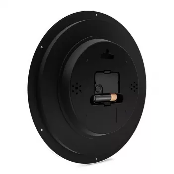 Mebus 52826 wand-/tafelklok rond zwart grijs wit