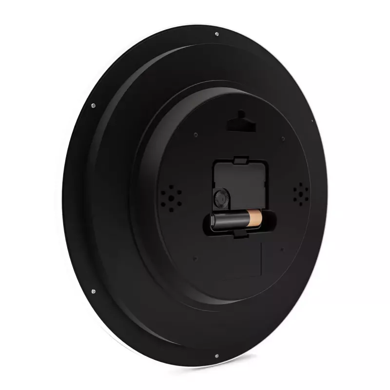 Mebus 52826 wand-/tafelklok rond zwart grijs wit