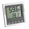 Elektronische binnen-hygrometer TFA-Dostmann 30.5010 digitale weergave grijs zilver