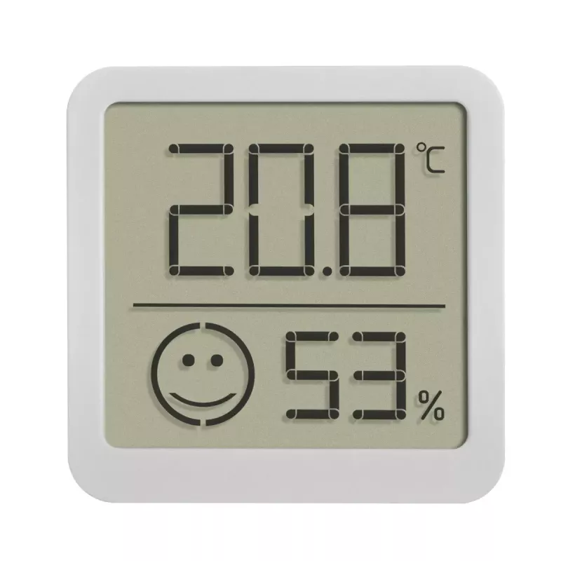 Elektronische omgevingsthermometer TFA-Dostmann 30.5053.02 binnen/buiten digitaal zilver wit