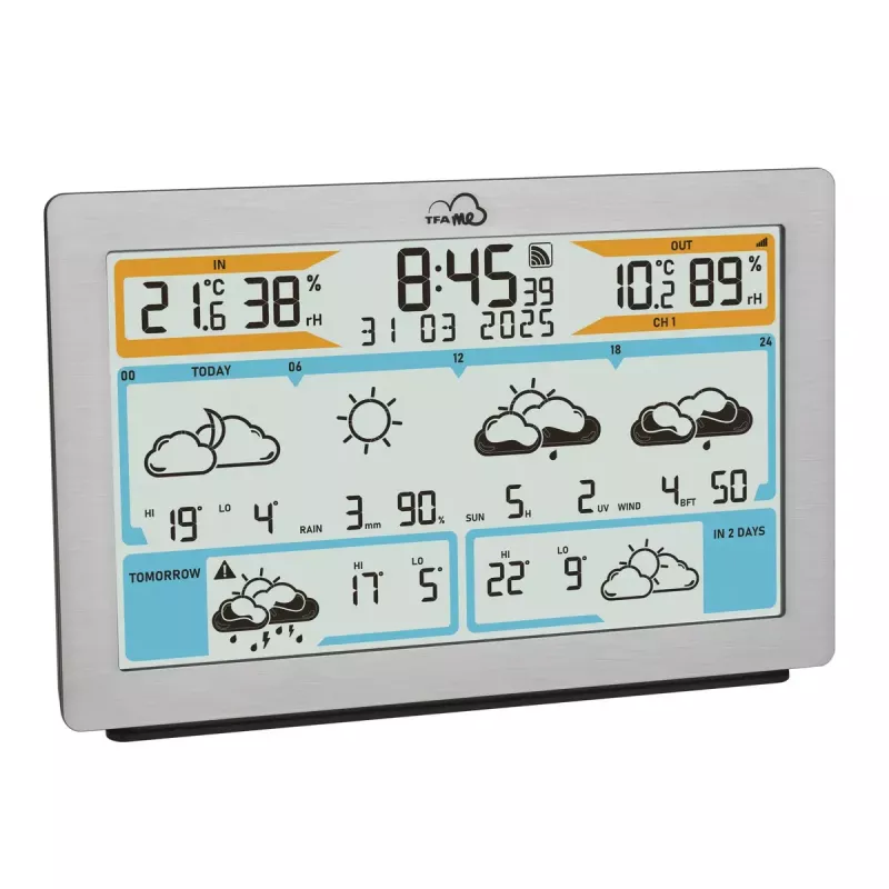 TFA-Dostmann TFA.me Silver LCD op batterij WLAN windmeter hygrometer thermometer