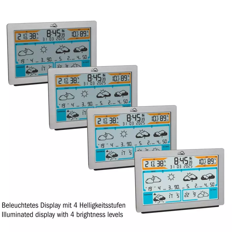 TFA-Dostmann TFA.me Silver LCD op batterij WLAN windmeter hygrometer thermometer
