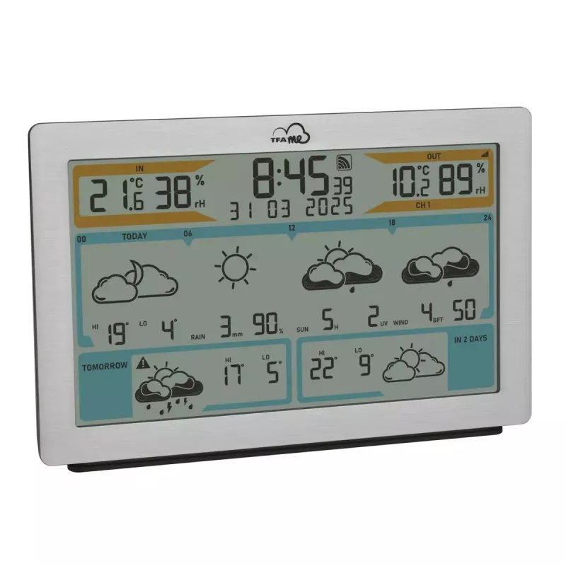 TFA-Dostmann TFA.me Silver LCD op batterij WLAN windmeter hygrometer thermometer