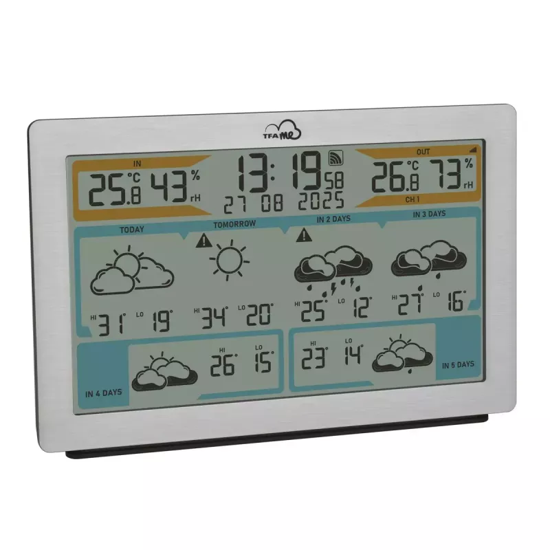 TFA-Dostmann TFA.me Silver LCD op batterij WLAN windmeter hygrometer thermometer