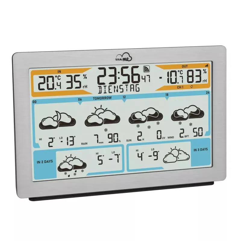 TFA-Dostmann TFA.me Silver LCD op batterij WLAN windmeter hygrometer thermometer