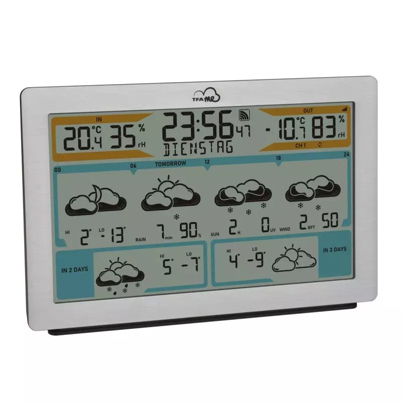 TFA-Dostmann TFA.me Silver LCD op batterij WLAN windmeter hygrometer thermometer
