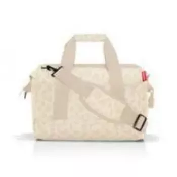 Handtas Reisenthel allrounder M – polyester medium 18 L, 400×240 mm, beige met bruine draagband