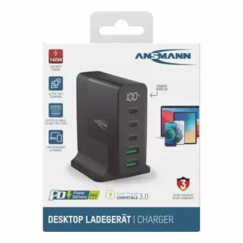 Indoor-oplader Ansmann DC5140PD universeel zwart USB-snelladen