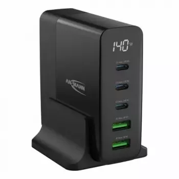 Indoor-oplader Ansmann DC5140PD universeel zwart USB-snelladen