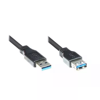 USB-kabel Alcasa 5m USB 3.0 A USB 3.2 Gen 1 zwart