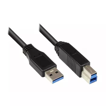 USB-kabel Alcasa 2710-S002 USB 3.2 Gen 1 0,2 m zwart
