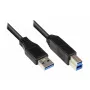 USB-kabel Alcasa 2710-S002 USB 3.2 Gen 1 0,2 m zwart