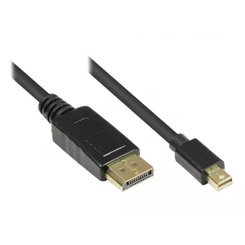 DisplayPort-kabel Alcasa DP-MDP1 1 m Mini DisplayPort zwart