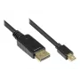 DisplayPort-kabel Alcasa DP-MDP1 1 m Mini DisplayPort zwart