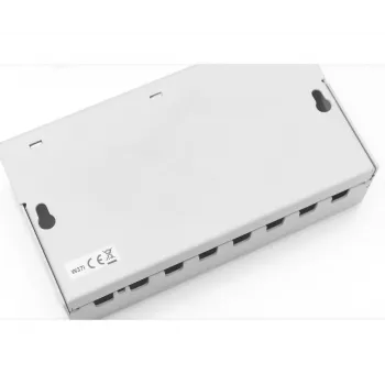Patchpaneel DIGITUS desktop modulair blank, afgeschermd, 8-poorts, staal, grijs, wandmontage