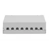 Patchpaneel DIGITUS desktop modulair blank, afgeschermd, 8-poorts, staal, grijs, wandmontage